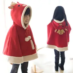 Новинка 2015 года, модное пальто в Корейском стиле для девочек, плащ, осенне-зимняя накидка для девочек, бархатная стеганая верхняя одежда с