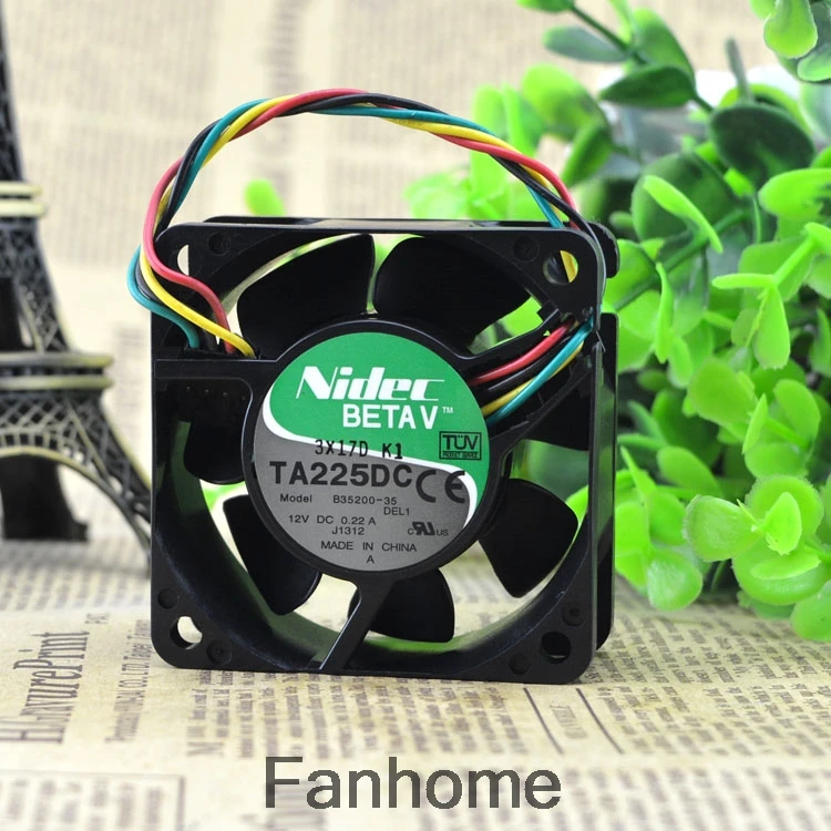 Для NIDEC 6025 12V 0.22A 6 см/см B35200-35 4-контактный PWM вентилятор шасси управления скоростью