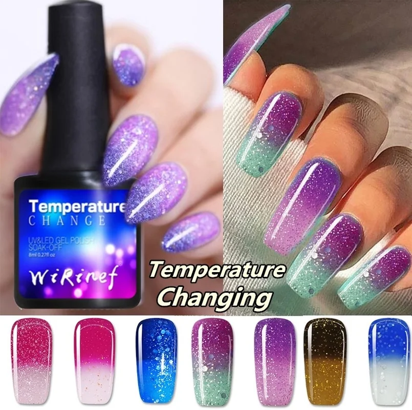 

Glitter Nail Polish Colorful Varnish Gradient UV Gel Polish Glue Lacquer Manicure Nail Art Varnish Tool Long Lasting Nails Gel