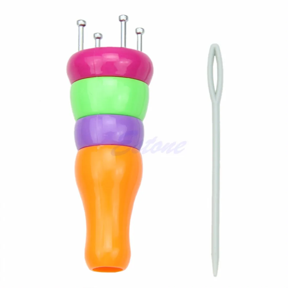 

Plastic Yarn Wool Knitter Knitting Doll Dolly Rope Braided Craft Maker Loom DIY
