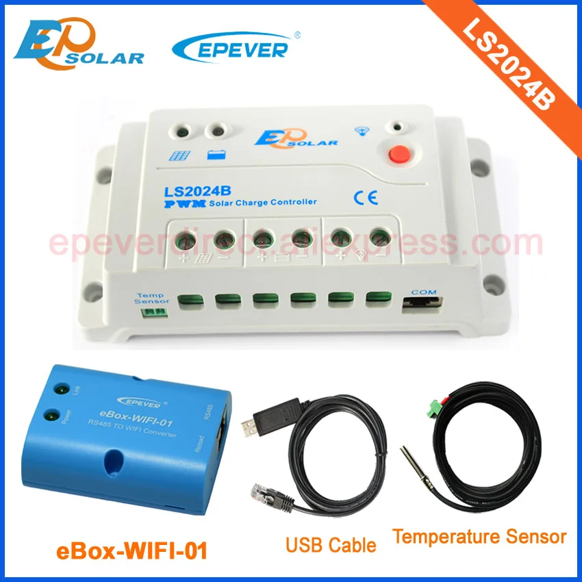 20amp com Usb + Sensor de Temperatura Epsolar Epever Marca Regulador Solar Função Wi-fi Pwm Ls2024b 20a - 1 Cheap Controladores solares