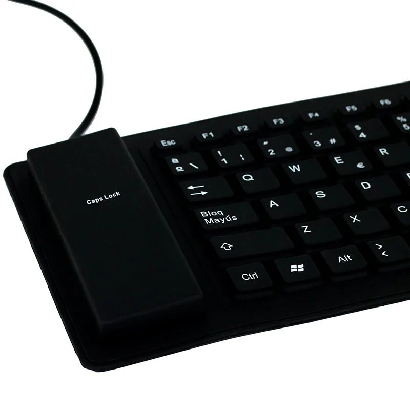 Spanish Language 84 Key Wired Folding Soft Flexible Silicone Keyboard for ASUS Lenovo Acer Gateway HP PC Laptop Desktop Computer