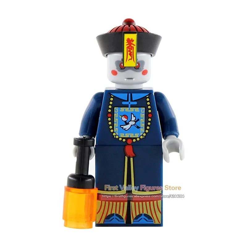 

DR.TONG 20pcs/lot Chinese Zombie Building Blocks Zombie Action Figure Ching-Ying Lam DIY Children Bricks GIft Toys RZ001