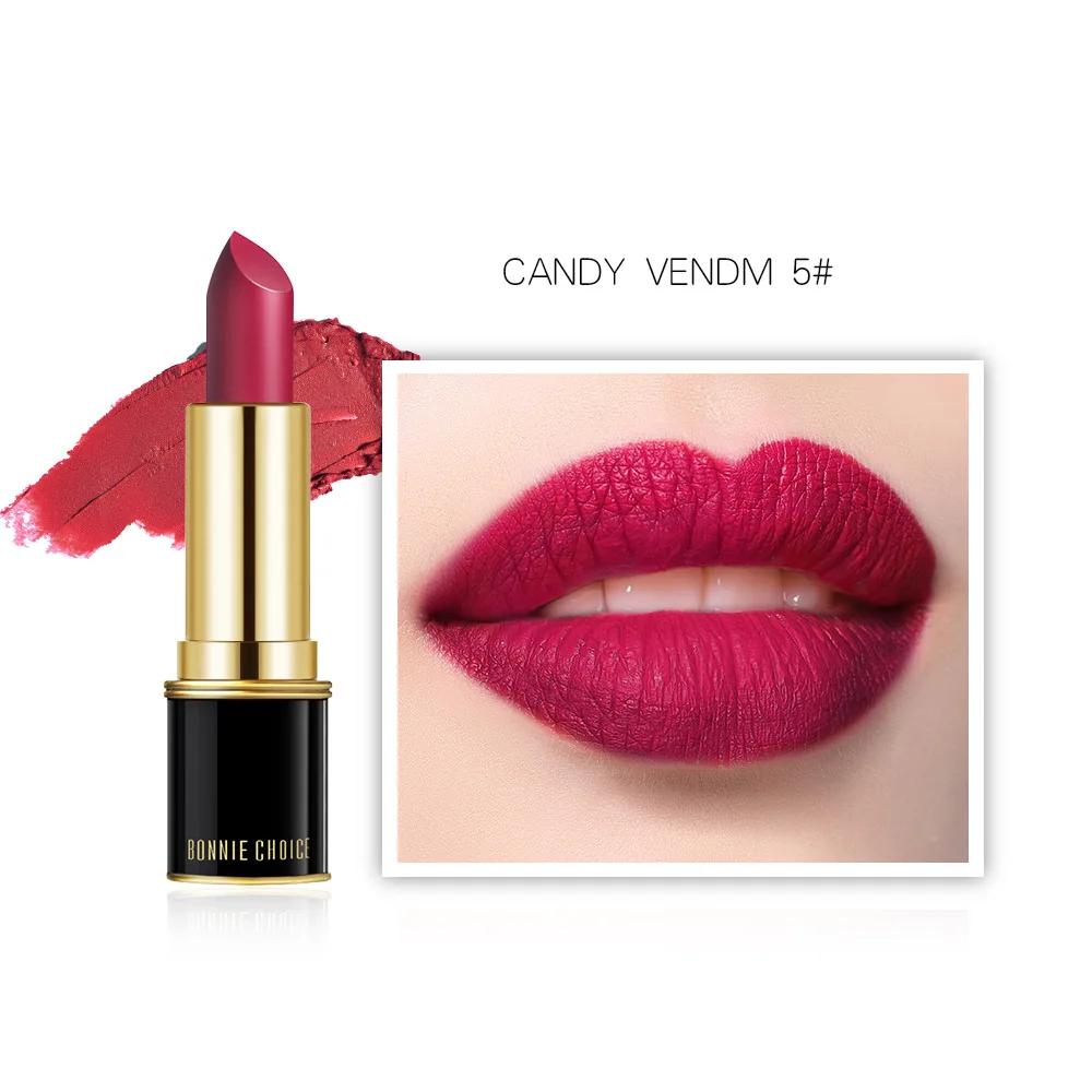 Бонни выбор Матовая жидкая губная помада блеск для губ длительный блеск для губ с палочкой водонепроницаемый макияж косметика - Цвет: Lipstick Color5