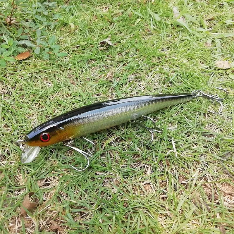 Pesca Minnow señuelo cebo duro 13 cm 19G 1 unids/lote flotador Wobbler plástico señuelo Pesca Crankbait aparejos 5 colores diferentes