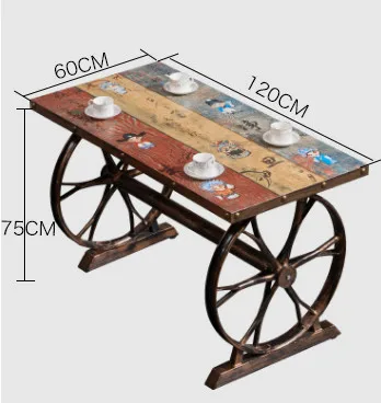 Луи моды кафе столы десерт магазин стол музыка Западный кофе промышленного ветер железа