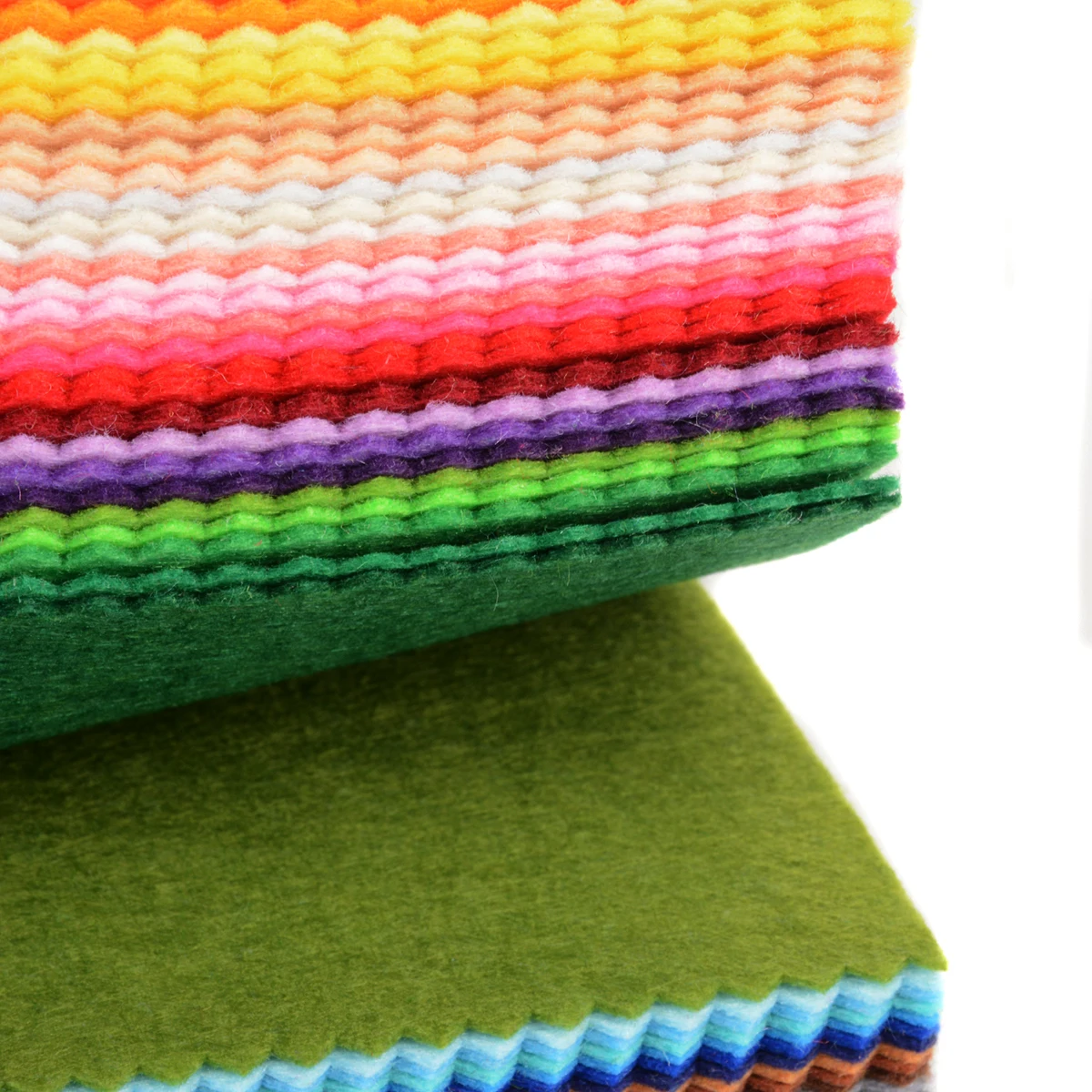41pcs Colorful Felt Sheets Rainbow Polyester Wool Blend Fabric Kit For Embroidery DIY Dolls Sewing Craft Projects Gifts Mayitr