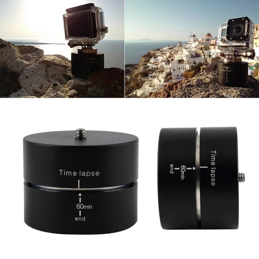 

Aluminum Alloy 360 Degrees Mini Panning Rotating Time Lapse Stabilizer Tripod Adapter for Gopro DSLR