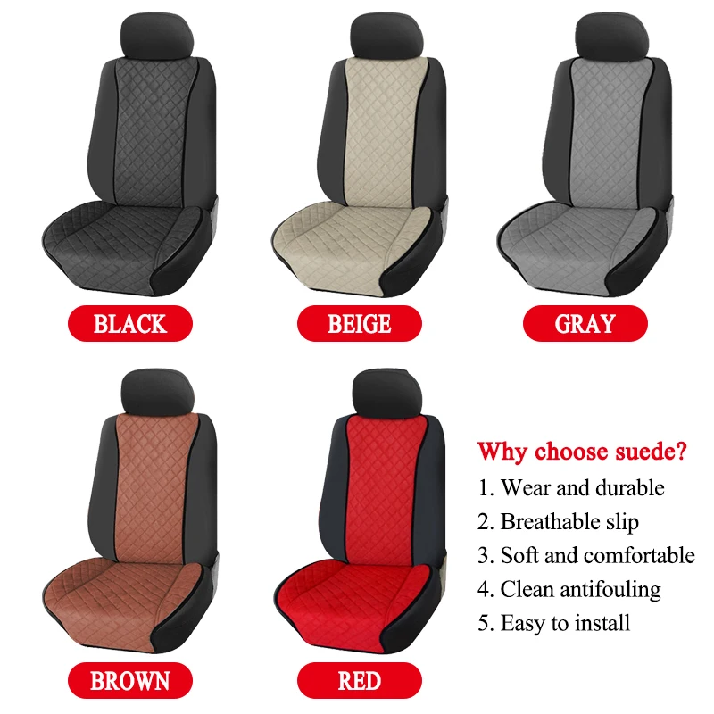 2 шт. универсальный чехол для автомобильных сидений из искусственной замши, защита для автомобильных сидений, чехлы для автомобильных сидений, брендовая подушка для сидений, oto koltuk kilifi