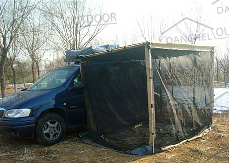 DANCHEL тент на крыше, боковой тент с сеткой, комната для автомобиля, 4wd водонепроницаемый тент для автомобиля, с сетчатой тканью, дом, Солнцезащитный навес