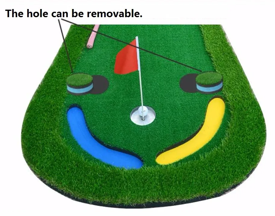 Par 3 отверстия для тренировок в гольф зеленый чип Shot тренировочная подкладка для гольфа зеленый Крытый Коврик для гольфа
