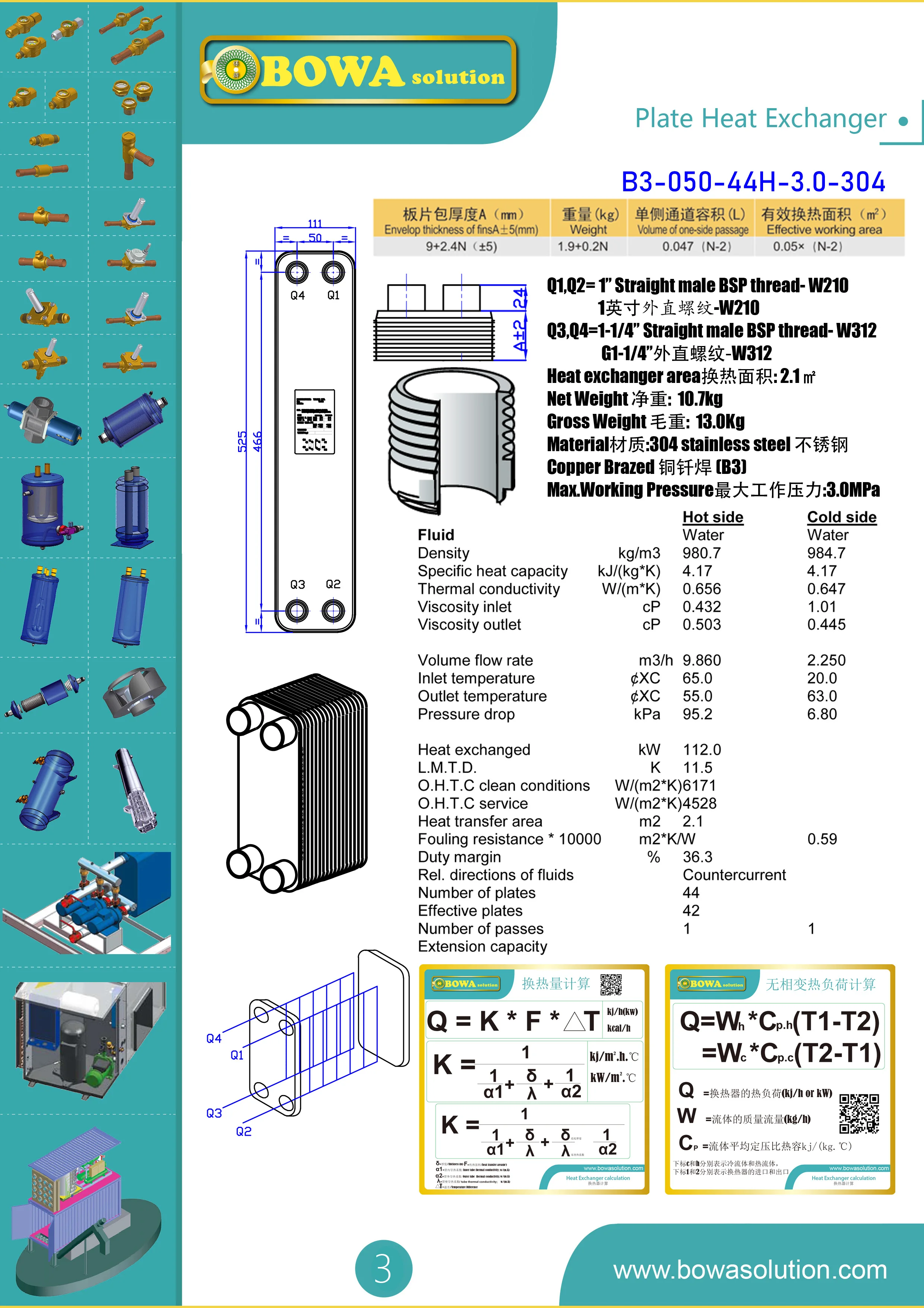 112kw (вода-вода) sus304 нержавеющая сталь сусла hex для теплого пола и душа предоставленный котел воды