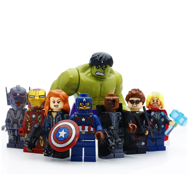 

Super Heroes Building Blocks LEGOing Marvel Avengers 4 Infinity War Machine Figures Iron Man Hulk Endgame Toys for Children