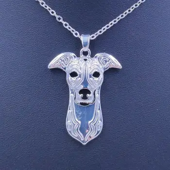 

2020 Cute Greyhound Necklace Dog Animal Pendant Gold Silver Plated Jewelry For Women Male Female Girls Ladies Kids Boys AKC N134