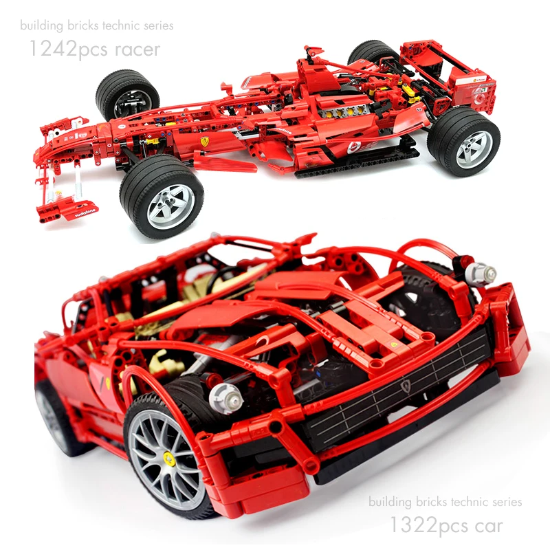 

Pandadomik Large Size Racing Car 1322pcs Building Bricks Kits Technic Blocks Racer Model Toy Constructor Kids Toys Gift