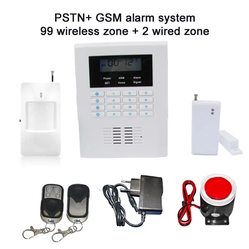 bilder für Freies verschiffen, Quad-Band 101 zonen dual-netzwerk PSTN & GSM hause alarmanlage mit LCD + Voice + intercom bilder für Freies verschiffen, Quad-Band 101 zonen dual-netzwerk PSTN & GSM hause alarmanlage mit LCD + Voice + intercom