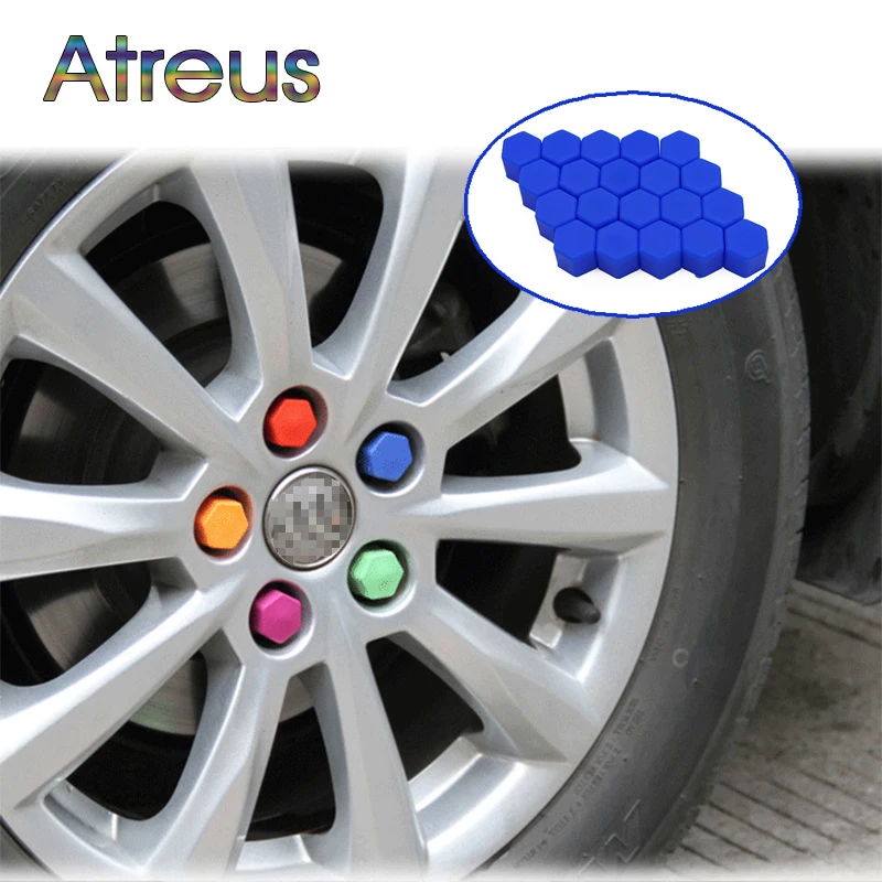 20 шт. силиконовые колпачки на гайки для Mazda 6 Ford Focus 2 3 Fiesta BMW E39 E90 E60 Kia Rio K2