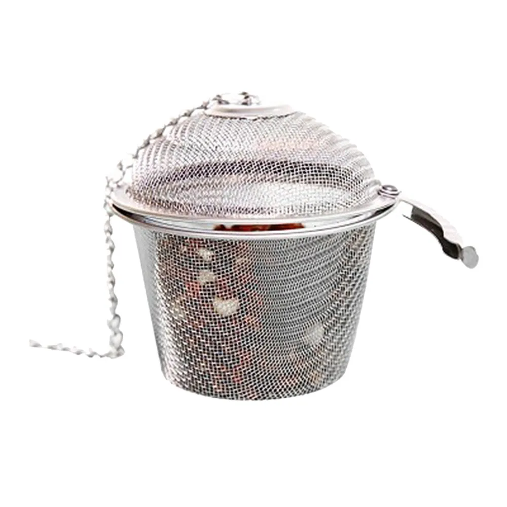 

Stainless Steel Ball Tea Spice Strainer Infuser Mesh Filter Leaf with Lid Chain