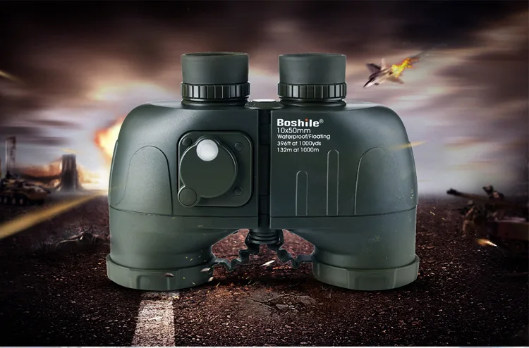 Nitrogênio à Prova Boshile Binóculos Telescópio Dwaterproof Água Grande Rangefinder Bússola Poderosa Profissional Militar Caça hd Marinha 10x50 2 Cheap Telescópio e binóculos