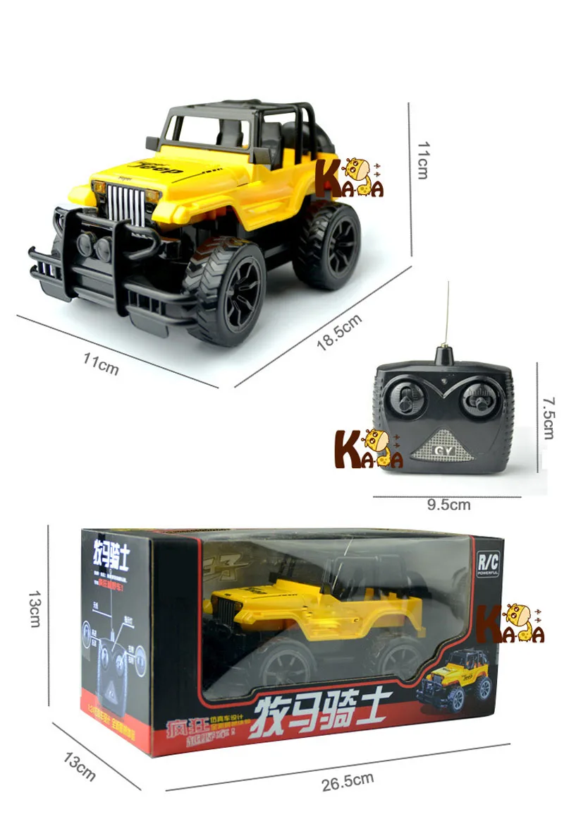 1:24 детский Радиоуправляемый автомобиль с Дистанционное управление освещением грузовик 4 канала внедорожный открытый игрушки подарок на Рождество