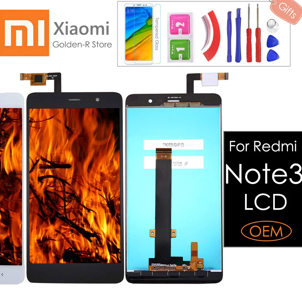 

5.5"For Xiaomi Redmi Note 3 LCD Display touch screen with Frame Digitizer panel for Redmi Note 3 Pro Prime 150mm +Gifts