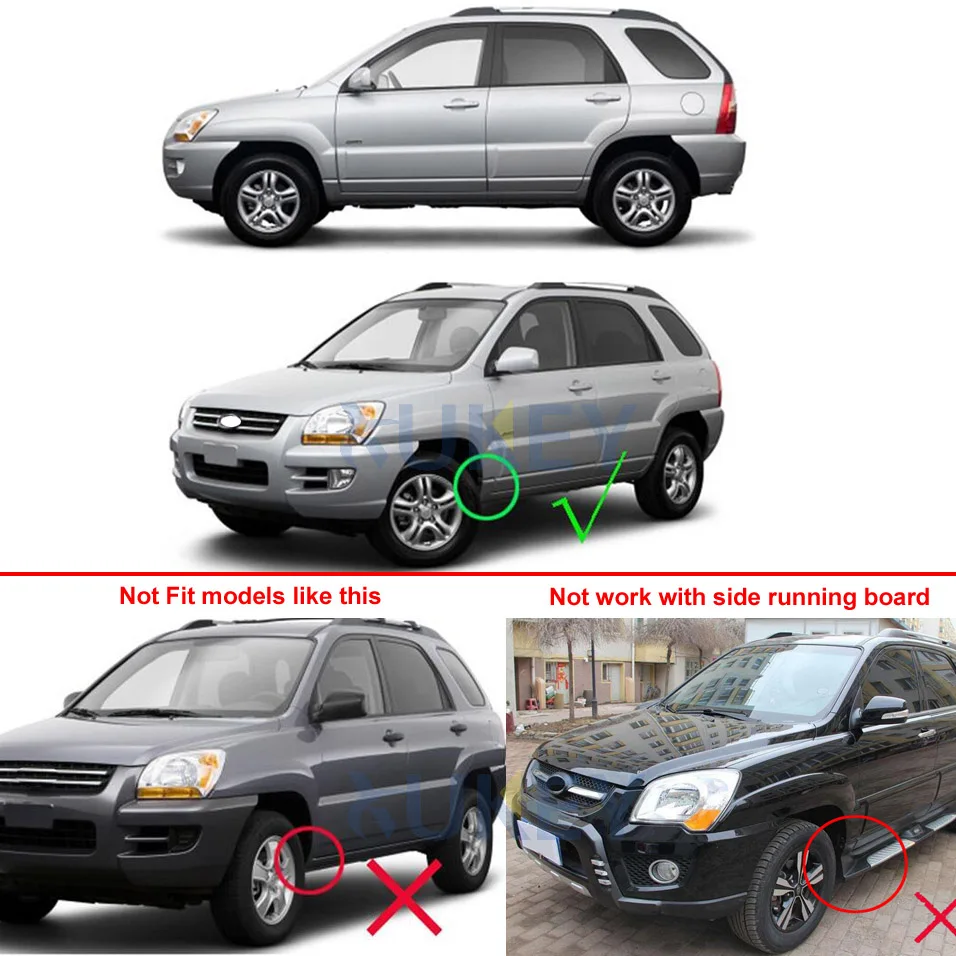 4 шт. для Kia Sportage w/o обшивки 2004 2005 2006 2007 2008 2009 2010 брызговики аксессуары|flaps splash