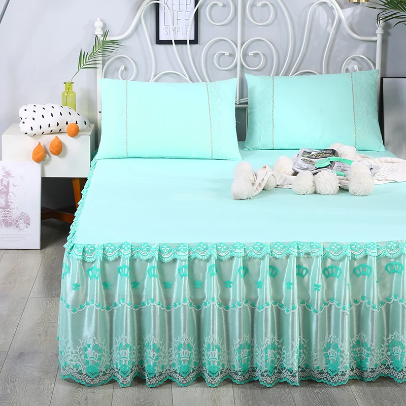 Стеганое покрывало, хлопок, постельное белье, юбка и простыня, два в ...