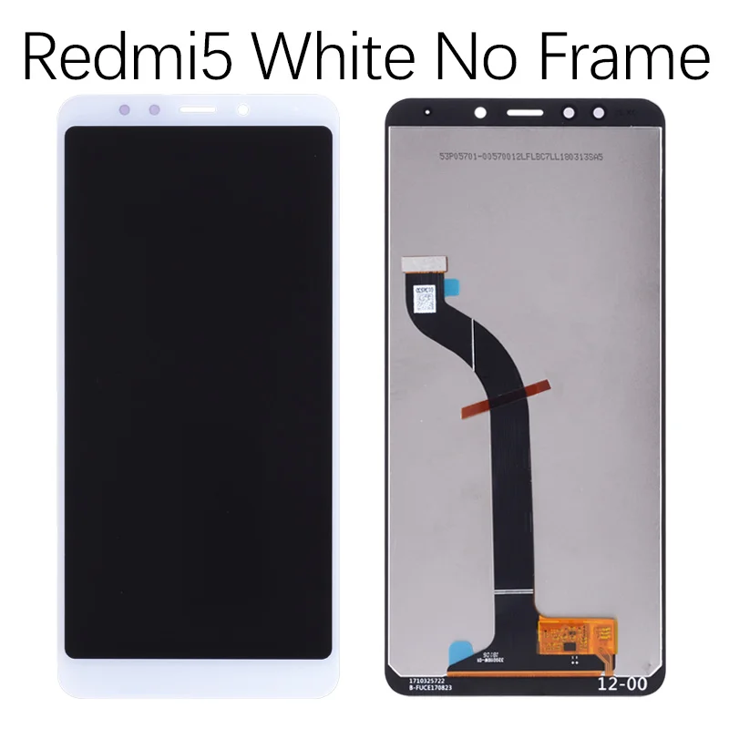 White No Frame Дисплей для Xiaomi Redmi 5 MDG1 MDTI MDI1 LCD в сборе с тачскрином 5.7'' черный белый золото - Цвет: White No Frame