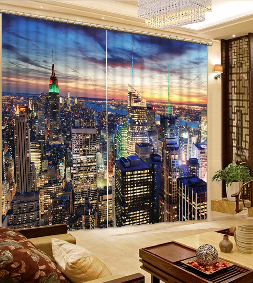 Luxury Modern Curtains For Living Room City Night View Curtain For Bedroom Kitchen Window Decoration Curtain Curtains For Curtains For Living Roomcurtains For Bedroom Aliexpress