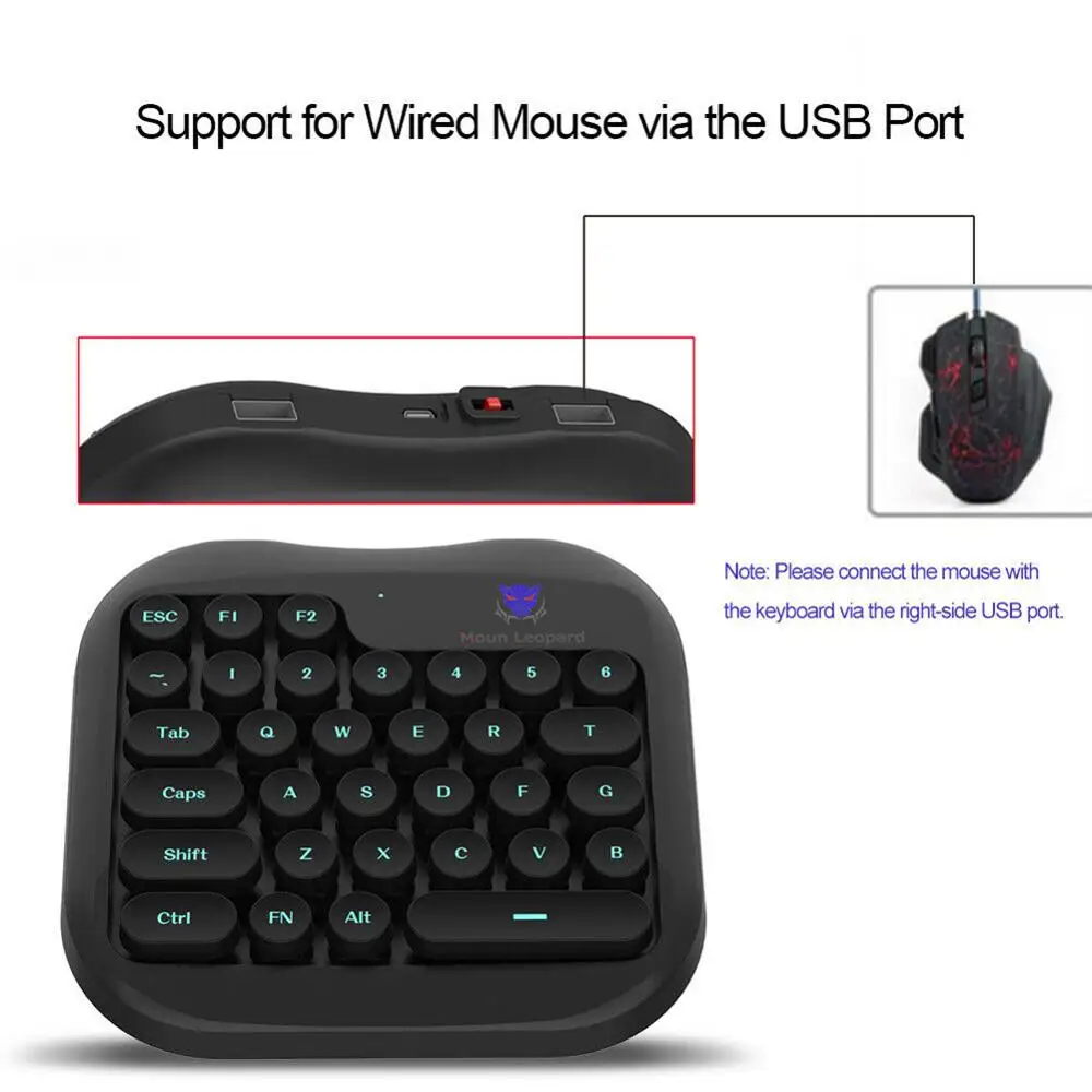 32 клавиши игровые клавиатуры с одной рукой для Android мобильного телефона планшета