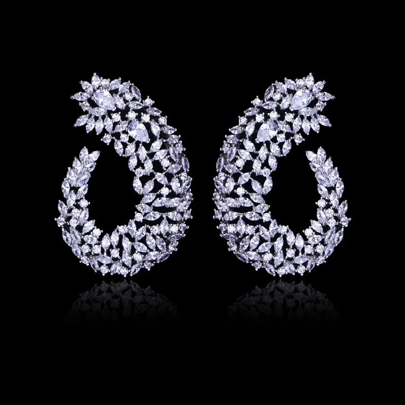 

AccKing Brand Fashion celebrity New Asterism Design Elegant glance Stud Cubic Zirconia sparking with Earrings for Women AE05251