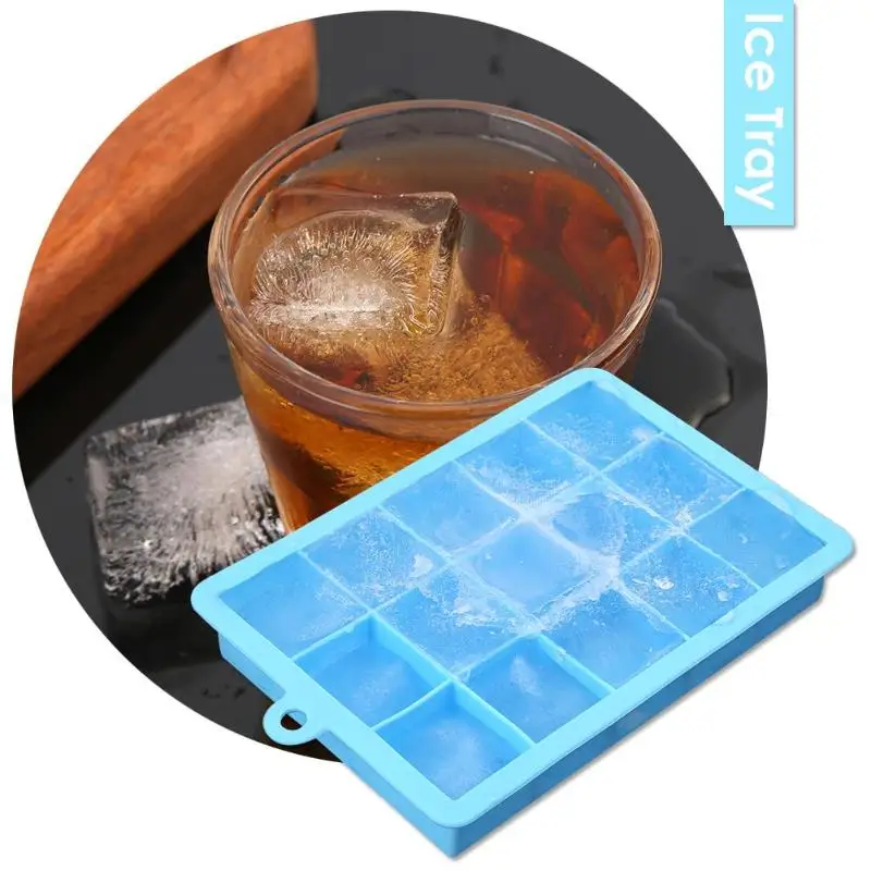 Пищевой силикон 15 сетки DIY многоразовые кубики льда плесень производитель кубиков форма для льда формочка для льда для сока