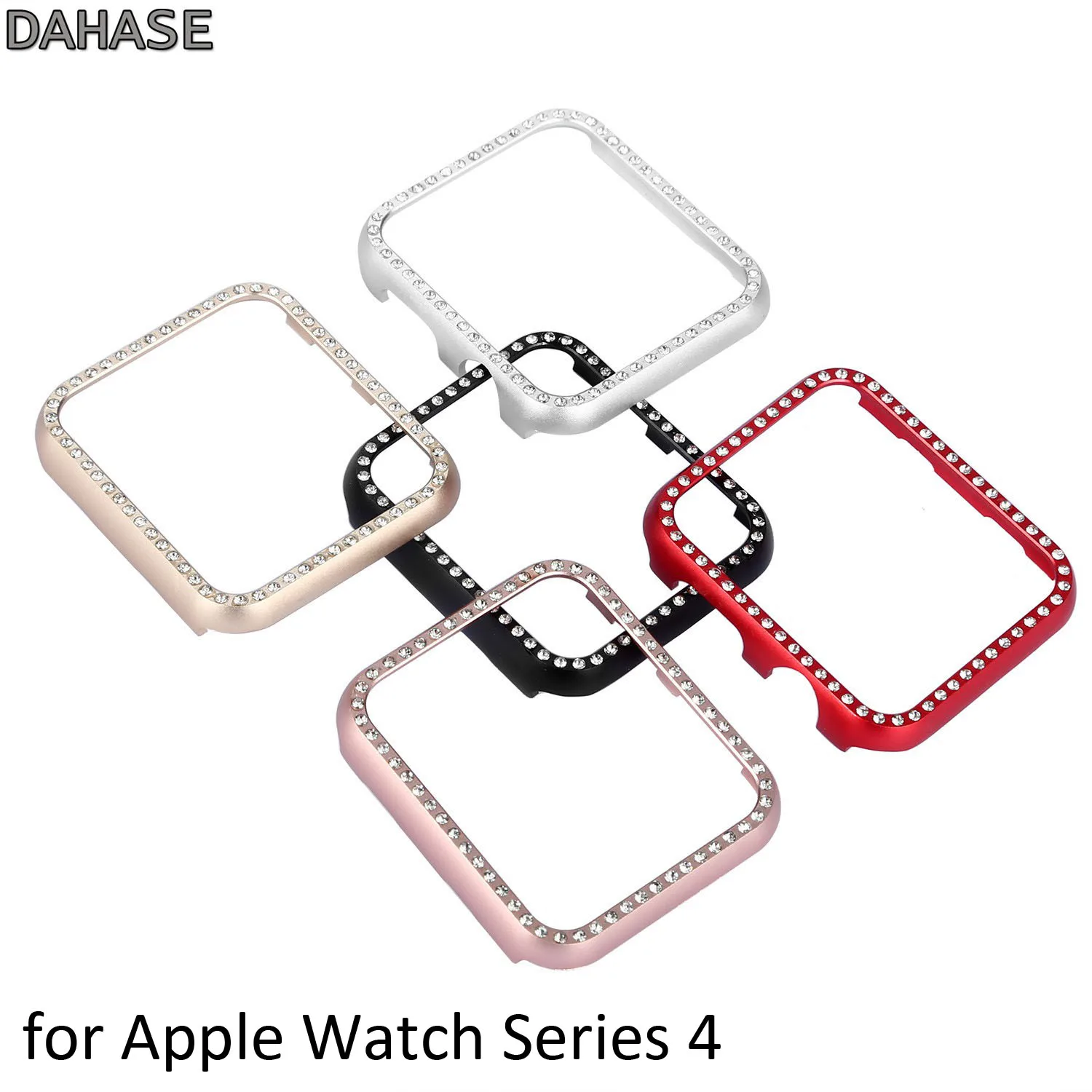 Шикарный женский чехол для Apple Watch Diamond Case 44 мм/40 мм серия 4 рамка из алюминиевого сплава бампер для iWatch Shell