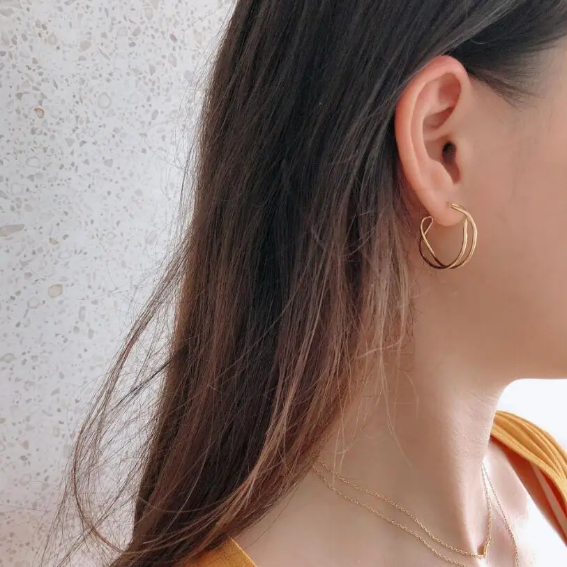 925 Sterling Silver Hip Hop Round Earrings for Women Large Circle Twist Piercing Hoop Earring Dropship Suppliers | Украшения и