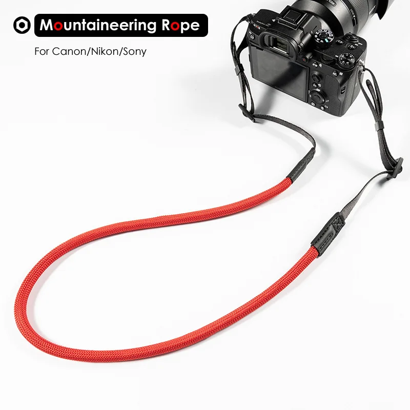 Hard-Woven Colorful Mountaineering Nylon Rope Camera Shoulder Neck Strap Belt for DSLR Canon Nikon Olympus Pentax Sony SLR