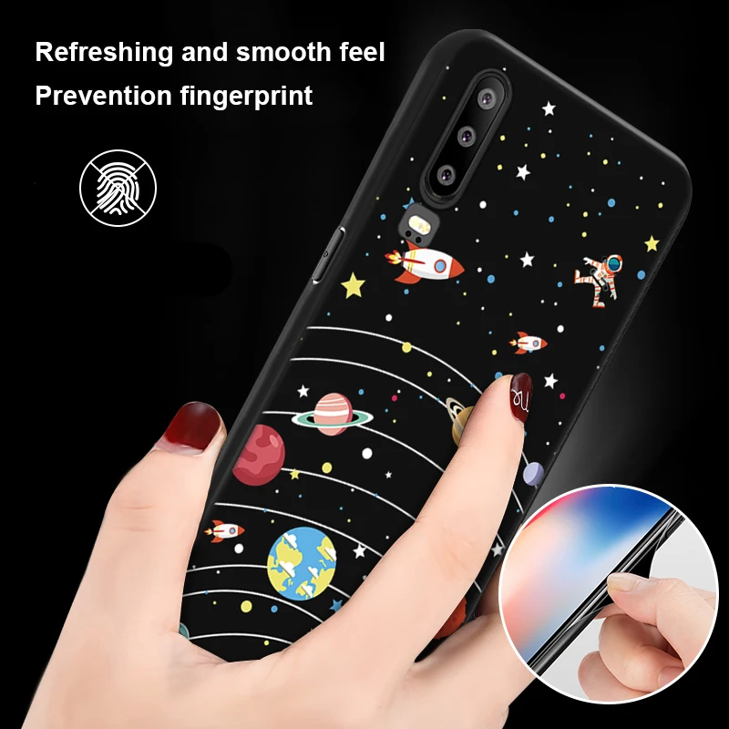 Мягкий силиконовый чехол для телефона Huawei P30 Lite Pro Honor 10 9 10i 20i V20 View 20 8X Max 8S черный из