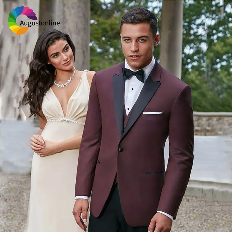 men suits for wedding slim fit groom tuxedo best man blazers (39)