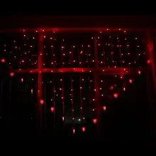 1,8x1,4 m сердце Форма 124 SMD 16 сердца светодиодный строка рождественские праздничные огоньки Свадебные Decoracao Шторы лампы 220 V