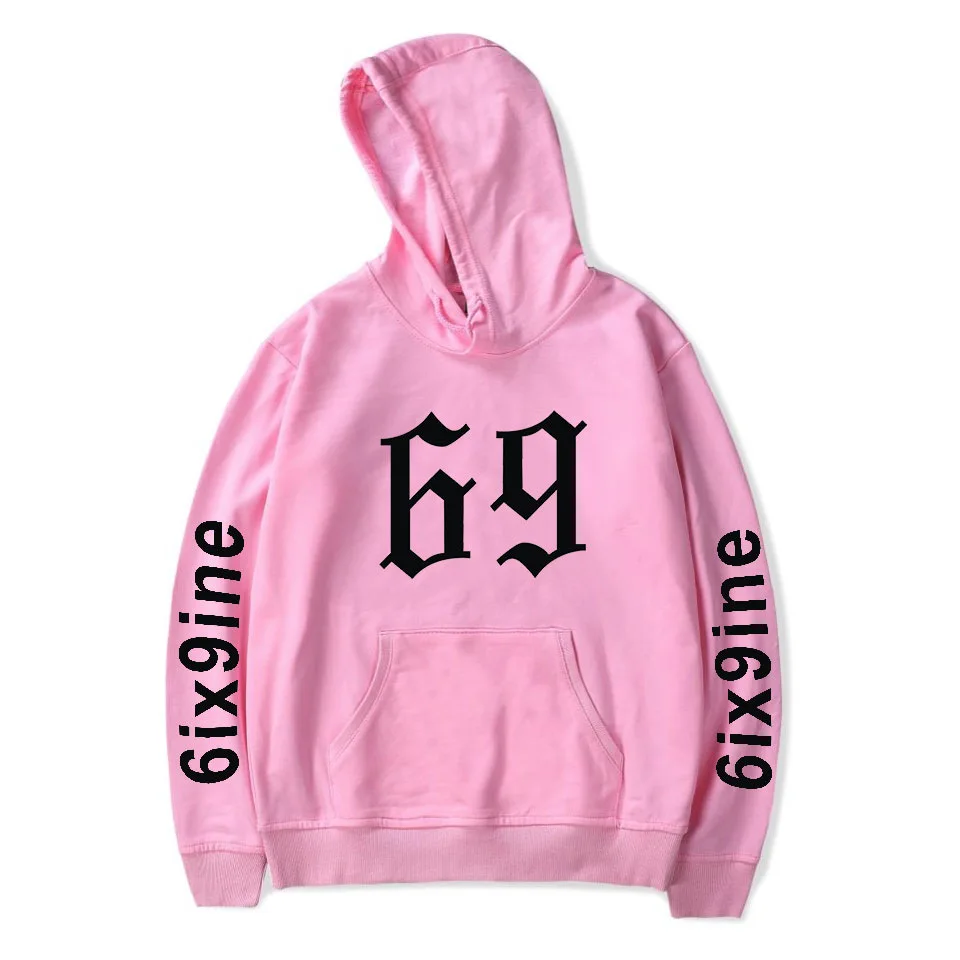 

Rapper 6ix9ine Tekashi 69 Pink Hoodie Women/Men Harajuku Sweatshirts Casual Long Sleeve Fleece Hooded Tracksuit Hip Hop Clothing