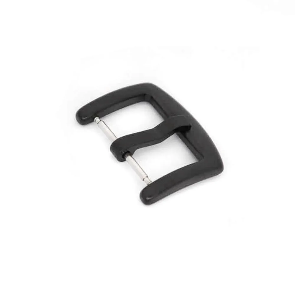 

Wholesale Top Quality 18 20 22mm Black Replacement Stainless Steel Watch Band Parts Buckle Strap Buckles