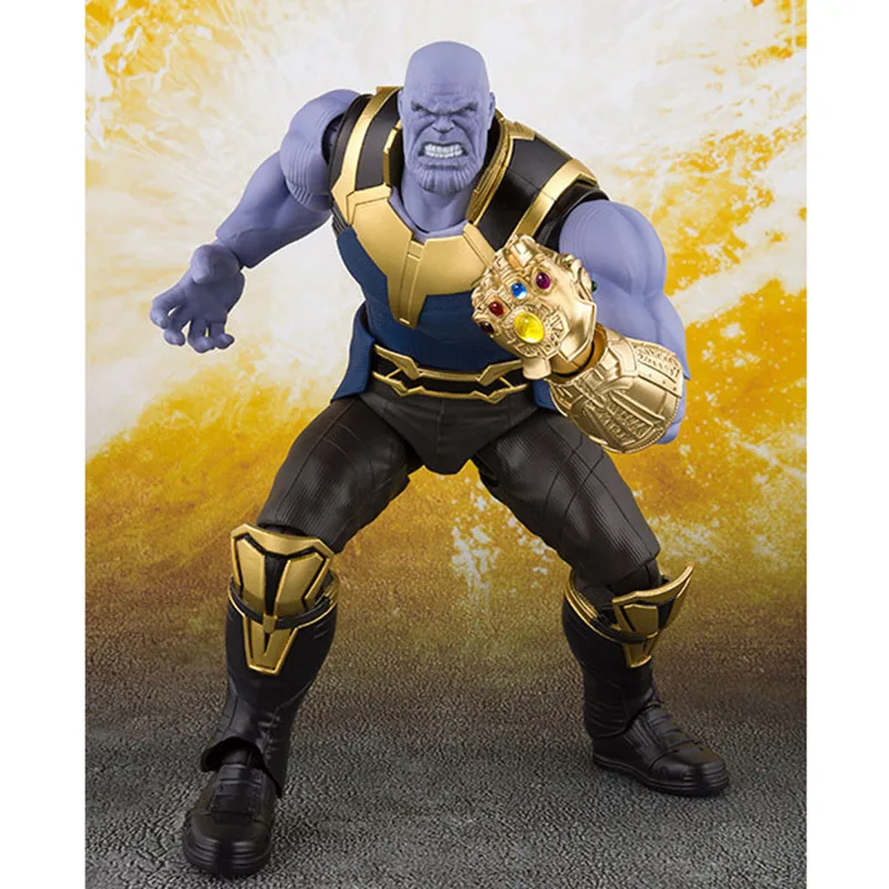 

16cm Movie Avengers Infinity War 3 SHFiguarts Thanos PVC Action Figures Model Toy Doll Gift
