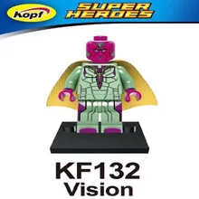 Single Sale Super Heroes Vision Captain America Figures Bricks Action Figures Building Blocks Toys for children Gift KF132