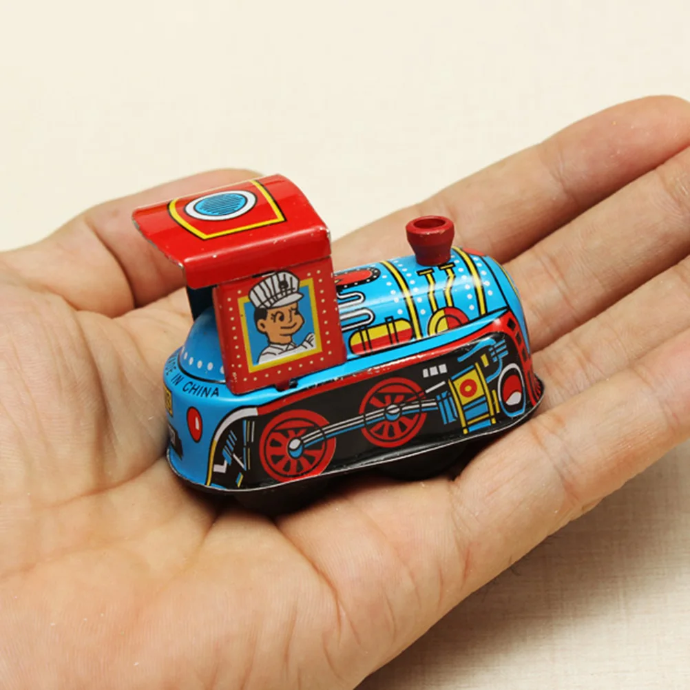 1Pc Children Train Clockwork Reminiscence Vintage Wind Up