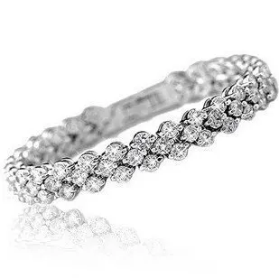 

MSF brand SSL189 incredible shiny new arrivals romantic Austria Crystal & 23k platinum plated bracelets jewelry