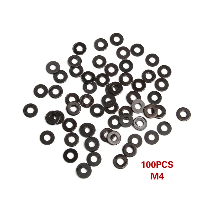 100 шт M2/M3/M4/M5/M6/M8 плоская машина из углеродистой стали шайба простая черная шайба мебельные прокладки