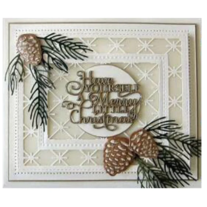 

2018 NEW Xmas METAL CUTTING DIES 4pc Christmas Pine Cones Scrapbook Card PAPER CRAFT Made Embossing Stencils Punch New Year