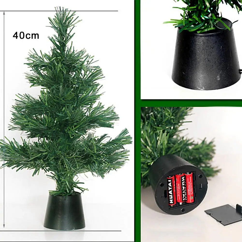 Fiber Fiber Christmas Tree Light 40cm fiber optic Christmas tree led light Q