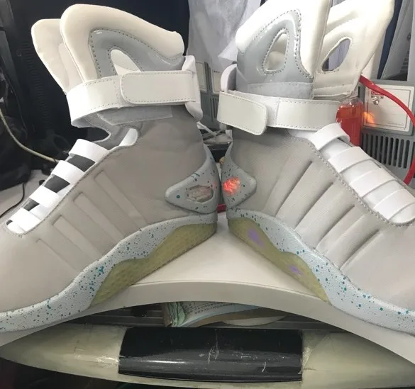 cosplay boots back to the future led light shoes air mag style property usa fashion high boots USB charge