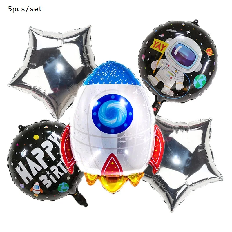 Космическая тематическая вечеринка на день рождения космонавты и ракеты корабль фольгированные шары галактика солнечная система Дети День рождения украшение игрушка мяч - Цвет: T04