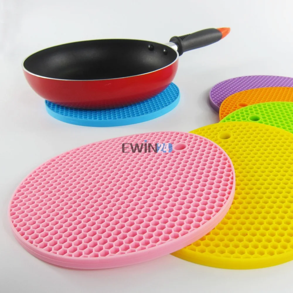 5 x Heat Insulation Resistant Pad Non Slip Bowl Pot Placemat Silicone